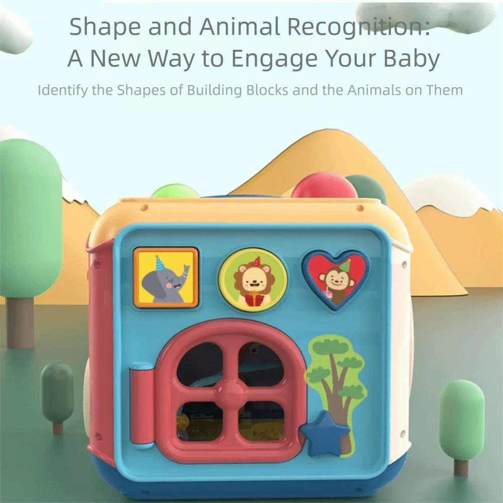 Interactive Musical Design Musical Box Developmental Sensory Toddler Hand Drum Toy Sorting Function Music Plaything Box