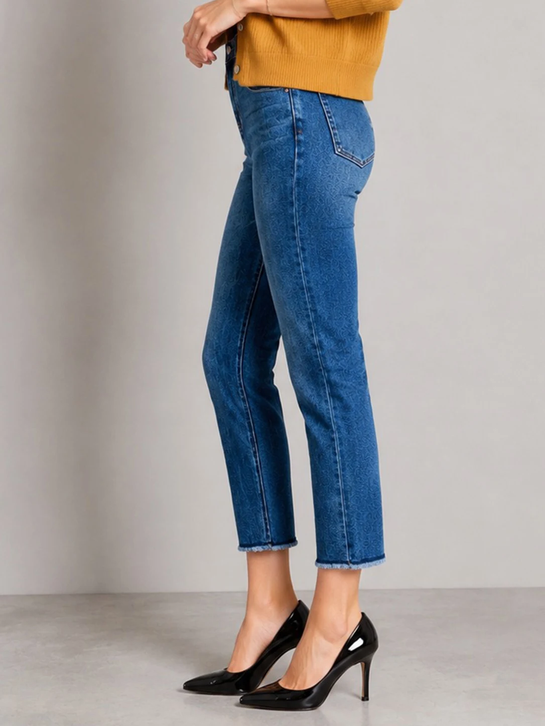 New Women's High-Quality Elastic Dark Wash Blue Pocket Skinny Jeans, Casual and Versatile, Spring and Summer Wear