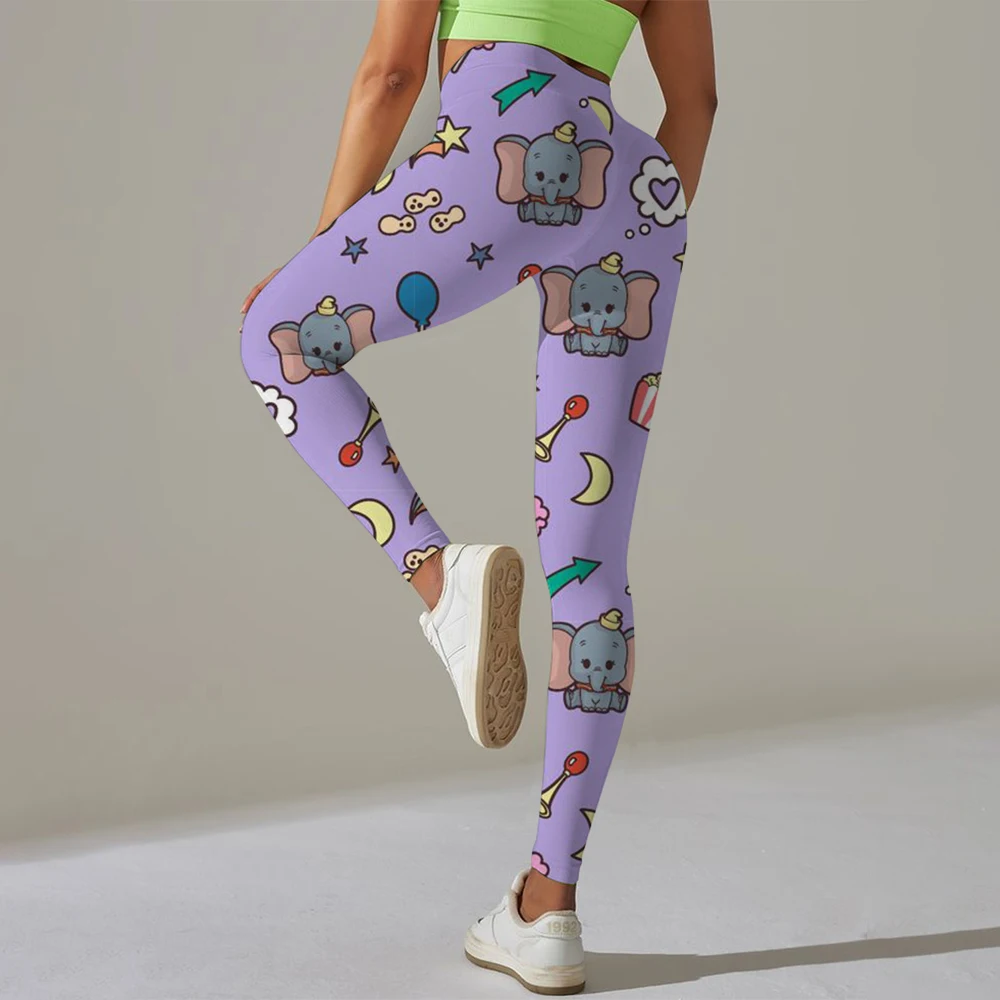 Disney Cartoon Print Leggings Frauen Nahtlose Sport Yoga Hosen Band Gym Kleidung Fitness Workout tragen Scrunch Bum Strumpfhosen ﻿