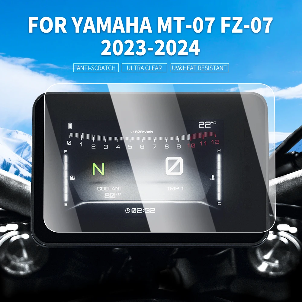 Für Yamaha MT 07 MT 07 2023 2024 Motorrad Zubehör Dashboard Screen Protector MT-07 TPU Instrument Film