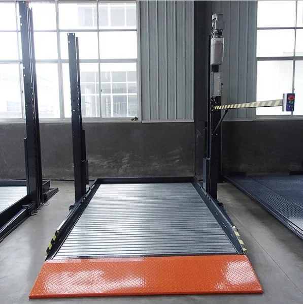 Ruimtebesparende 2024 Nieuwe Auto Takel 2 Post Lift Voertuig Parkeerapparatuur Parkeer Lift Voor Binnenlandse/Home Parking
