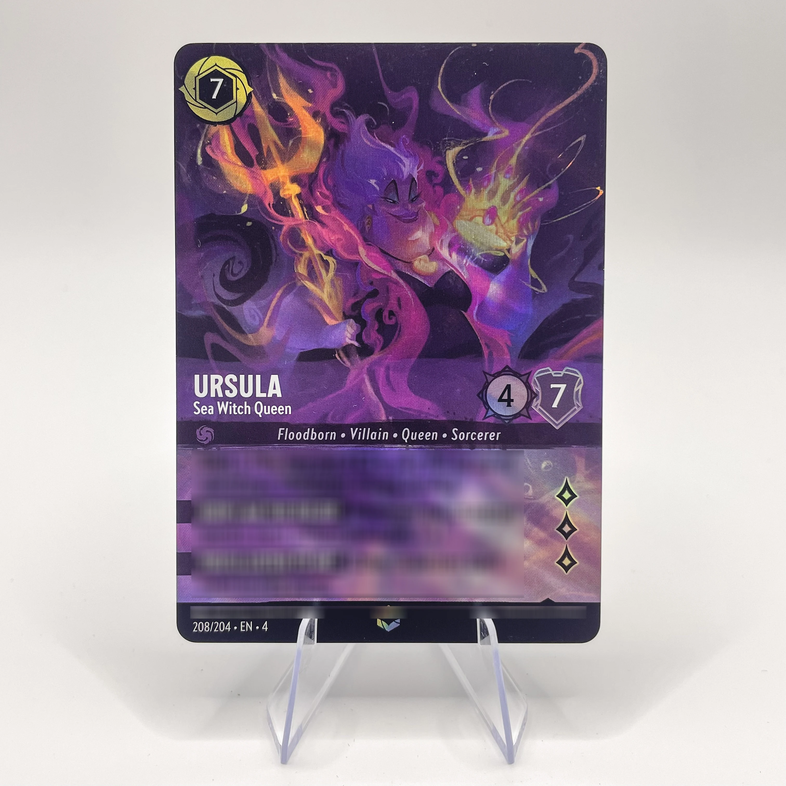 Lorcana Proxy الفصل 4 بطاقات عالية الجودة من رقائق المسحورة ميني مونسي سيسو جوفي أرييل TCG أرواق لعب النسخة الإنجليزية