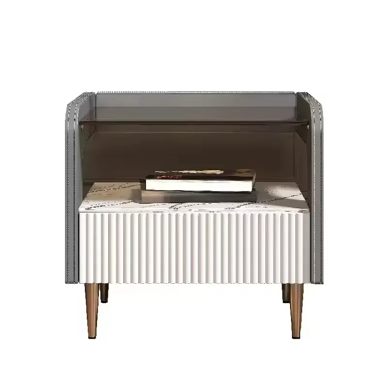 New High-End Handcrafted Wooden Contemporary Bedside Table Storage Eco-Friendly Modern Appearance for Bedroom Living Room