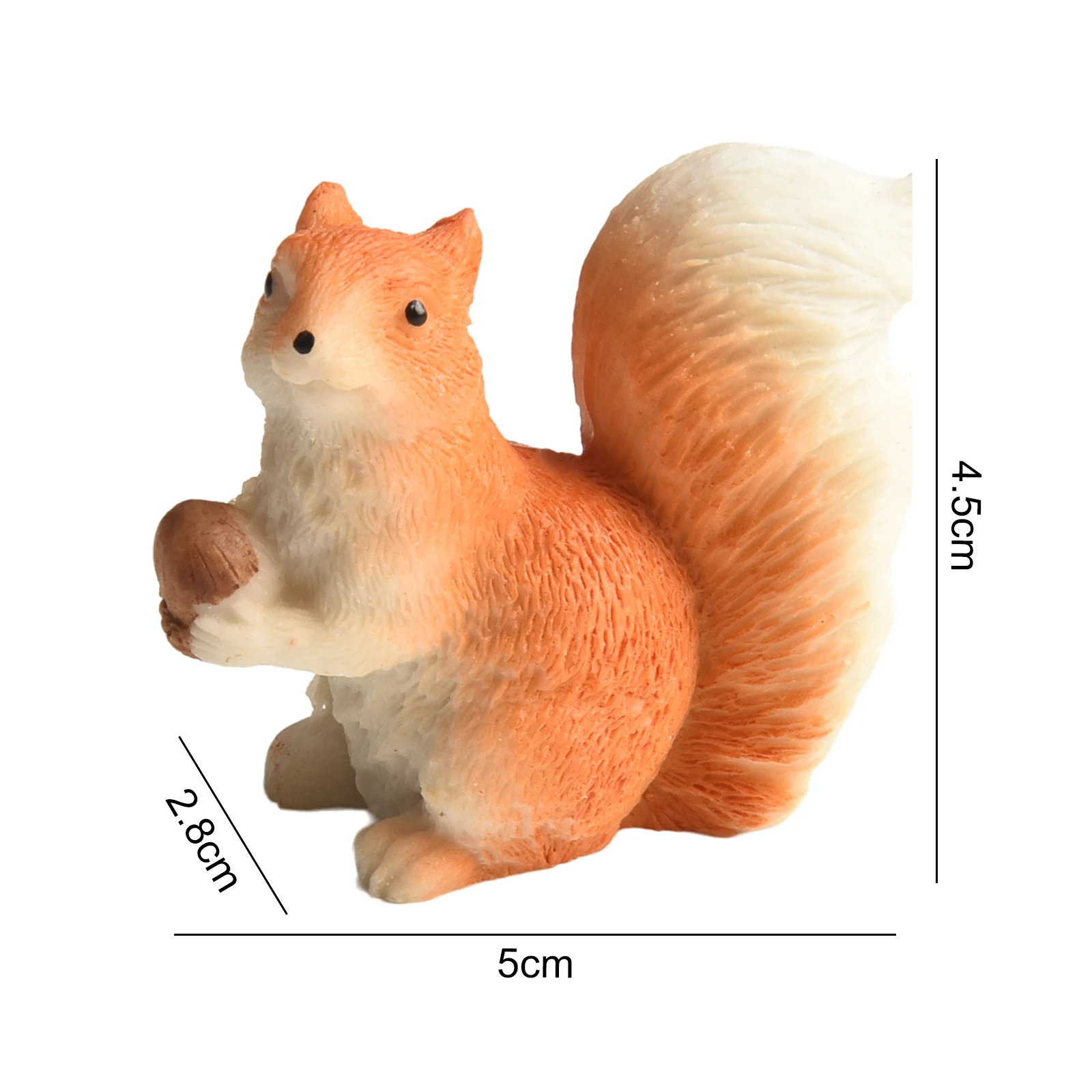 Garden Squirrel Ornament Animal Model Figurine Home Decor Decoration Accessorie Garden Tree Ornaments Home Christmas Table