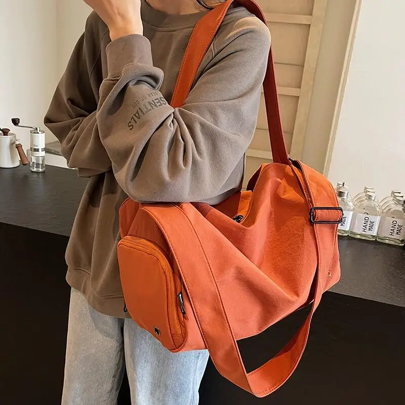 

Фитнес-спортивная модная повседневная сумка, многофункциональная складная портативная водонепроницаемая износостойкая сумка на плечо из ткани Оксфорд