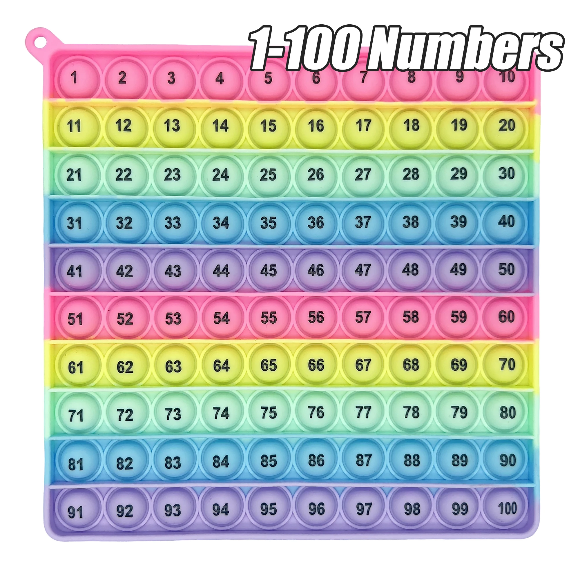 Interactive Math Learning Toy ，Silicone Number Counting Board 1-100, Sensory Fidget Game for Kids，Educational Classroom