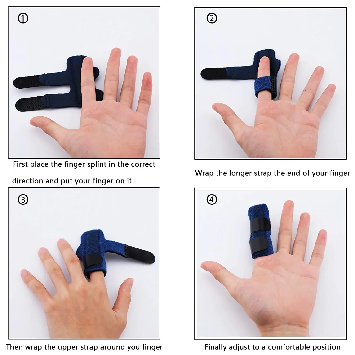 Alumínio Dedo Splint Fratura Proteção Brace Corrector, fixo Bandagem Suporte, alívio da dor, 1Pc