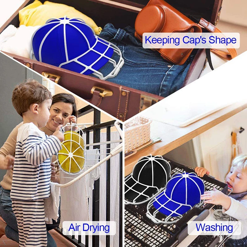 Hat Washers Baseball Hat Cleaners Fit for Adult Kid\'s Hat Washer Frame Cage Storage Hat Protector Racks for Washing Machine