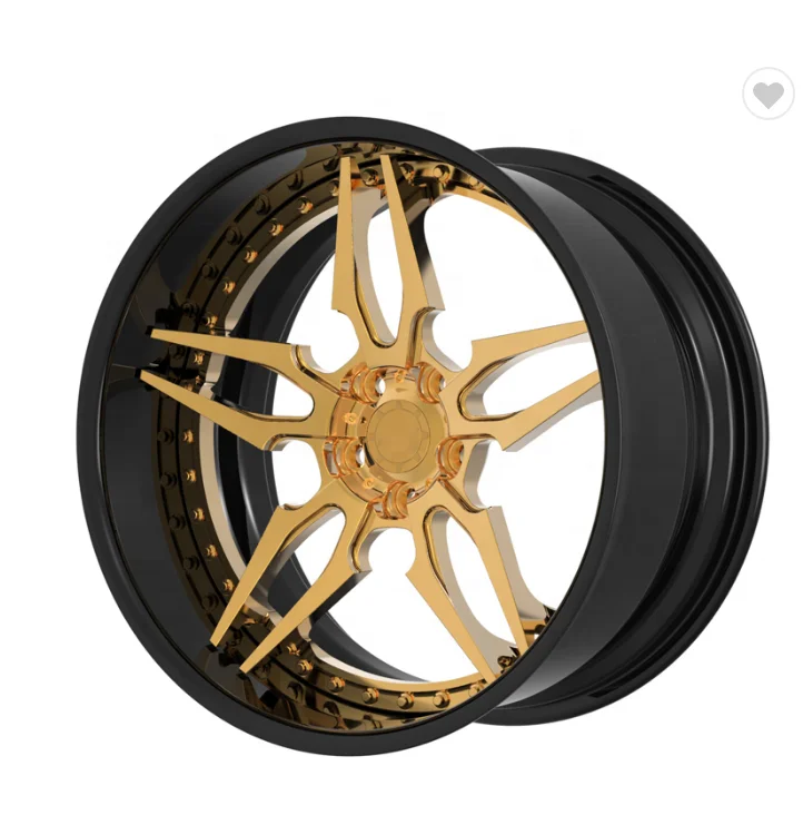 Customized Luxury Monoblock 2 Piece 3 Piece  21 22 Inch  Deep Dish Forged Racing Rims with Polished and Lipspokes
