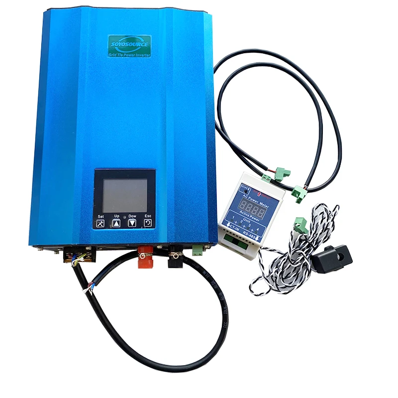 1000W 1200W  Solar Grid Tie Inverter With Limit AC110V 220V  DC 24V 36V 48V 72V 96V  LCD WIFI Optional Soyosource Micro Inverter