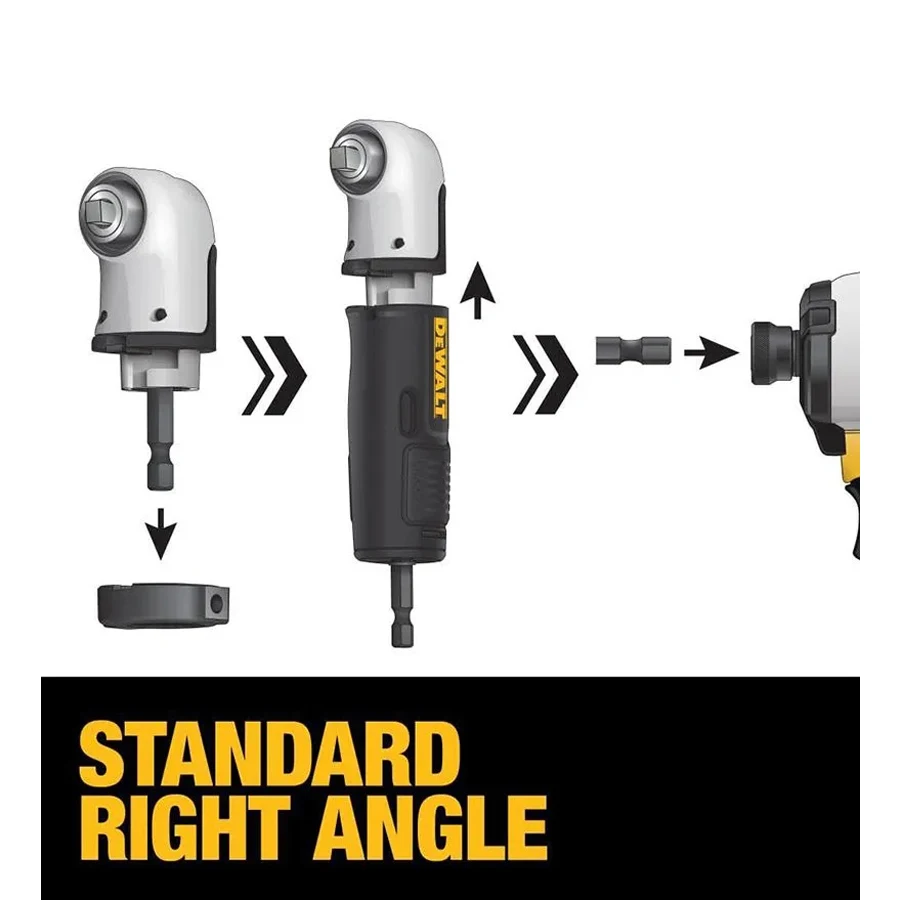 Imagem -05 - Dewalt-square Drive Modular Angle Attachment Direito Manutenção para Eletricista Ferramentas Convenientes Duráveis Acessórios Dwamra14ft 4