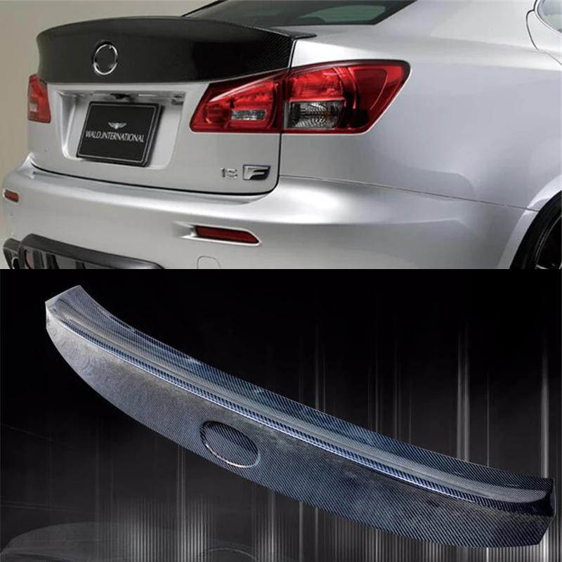 For Car Trunk Real Carbon Fiber Spoiler Accessories OLD Lexus IS Series Tail WING Body Kit JDM Style 2006-2012 Year