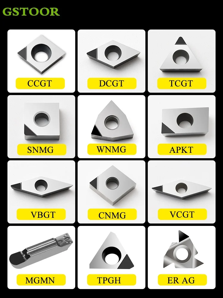Diamante policristallino PCD CCGT/DCGT/TCGT/VCGT/VBGT/TNMG/WNMG/CNMG/SNMG/VNMG/DNMG APKT1135/1604/MGMN/MRMN Utensili per tornitura