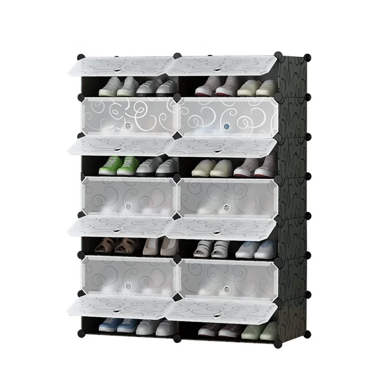 Hot Selling Folding Shoe Rack Outdoor Standing pp Plastic Shoe Cabinet