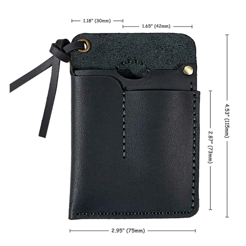 Men Leather EDC Organizer Sheath Handmade Tool Pouch Flashlight Carry Pouch Bag