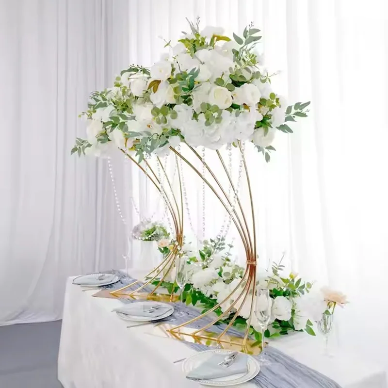 Goldener Blumenständer: 82 cm Metall-Schilderständer, perfekter Blumenständer für Hochzeiten und Veranstaltungen – Detail 3