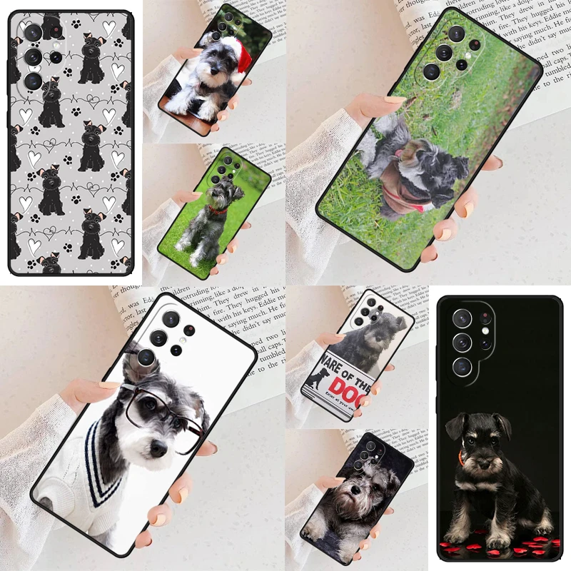Schnauzer Dog Cell Phone Case for Samsung Galaxy S26 Ultra S25 S24 S23 S22 S21 S20 Note10 Cover