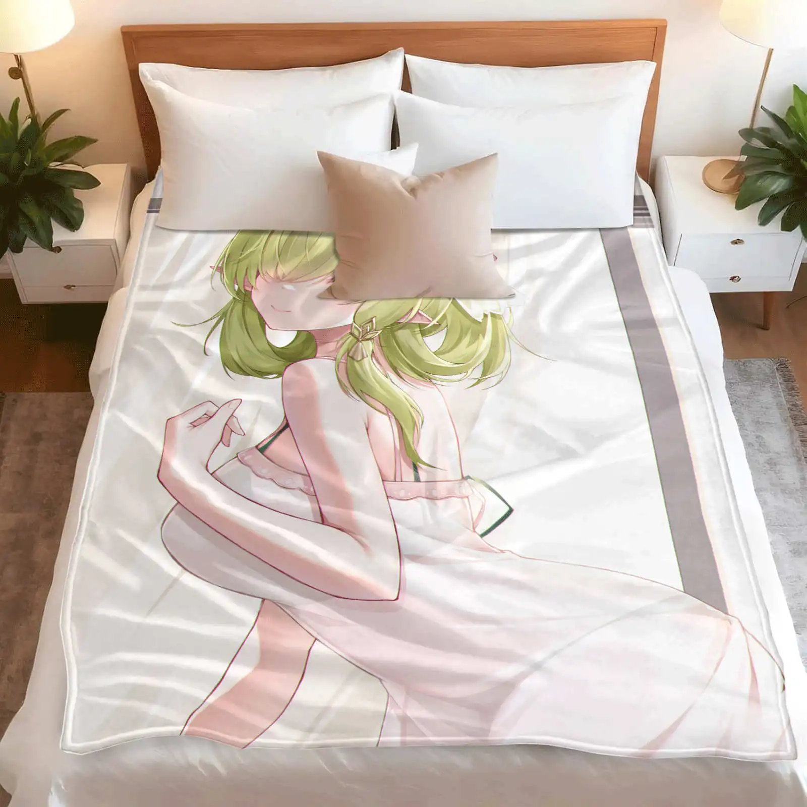 Azur Lane  Flannel Blanket Soft Warm Cartoon Nap Throw for Bed Sofa Travel Multipurpose