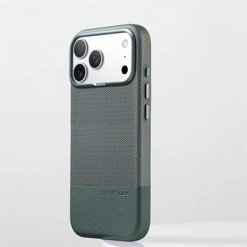 

Роскошный кожаный чехол Magsafe для iPhone 17 Pro Max 17 Ari, металлическая рамка с линзами, аксессуары для беспроводной зарядки, задняя крышка