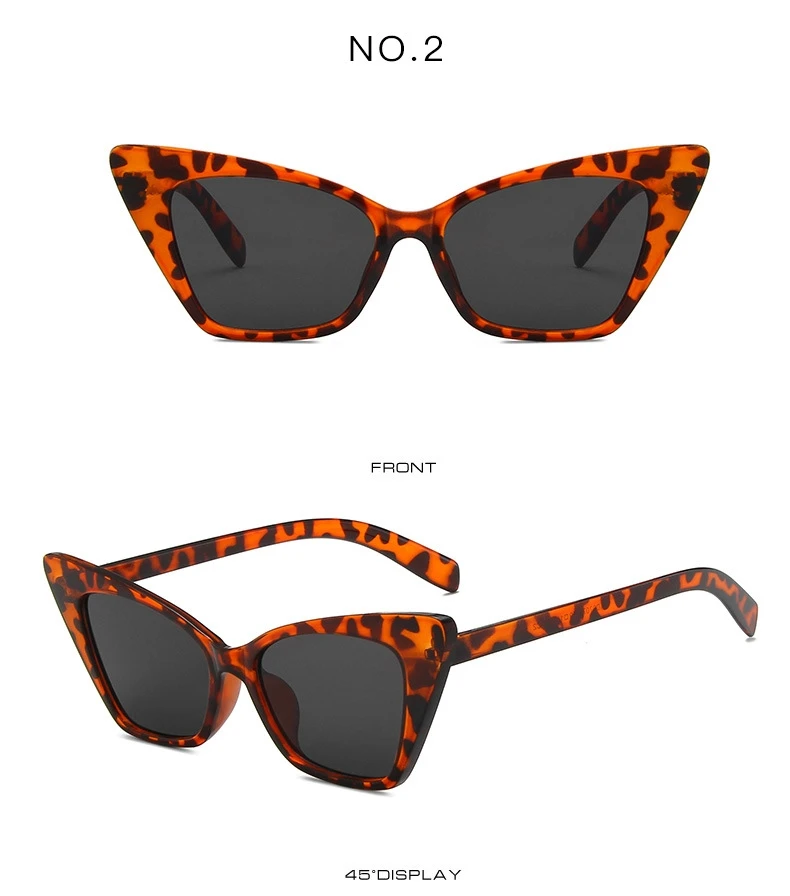 Klassische Vintage Sexy Cat Eye Sonnenbrille Frauen Marke Designer Retro Übergroßen Cateye Weibliche Sonnenbrille UV400 – Detail 10