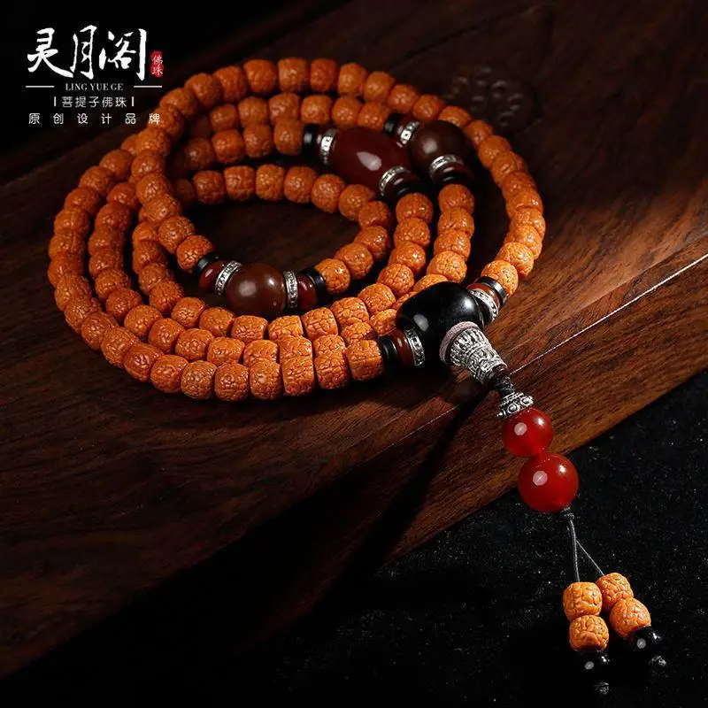 

Nepal Dragon Scale Texture Rudraksha108Collectables-Autograph Bracelet Men's Women's Rosary Bracelet Necklace Handheld Wholesale