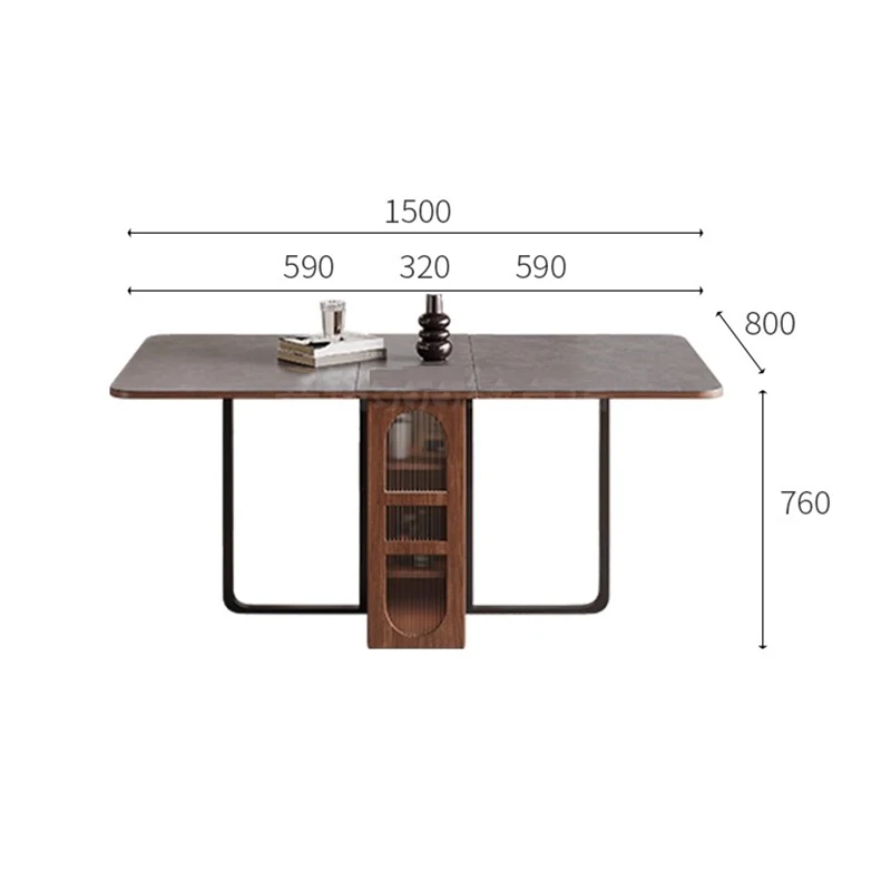 접이식 Wabi Sabi 식탁 Mid Century 공간 절약형 디자인 방수 식탁 독특한 복고풍 Столы Обеденные 가구