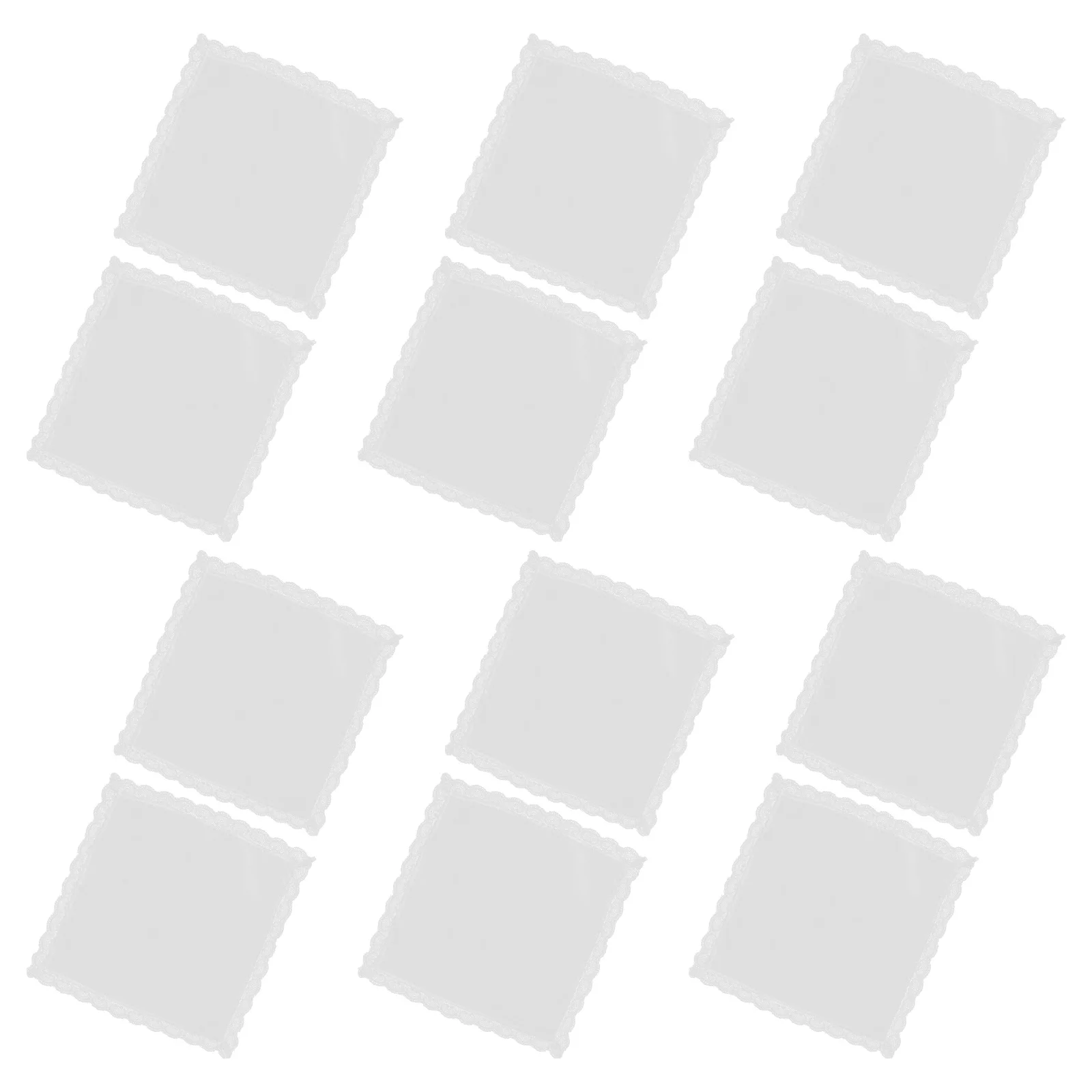 12 قطعة مناديل الدانتيل ذات اللون النقي القطن مربع لينة للنساء خمر نمط السيدات الزفاف مناديل امتصاص العرق