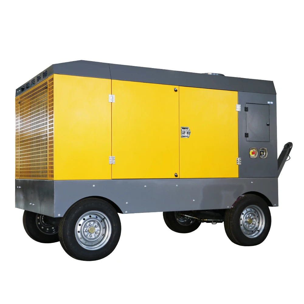 8-35bar Portable Screw Air Compressor Diesel Engine Powered for Mining Quarry Water Well Drilling Rig Factory Wholesale
