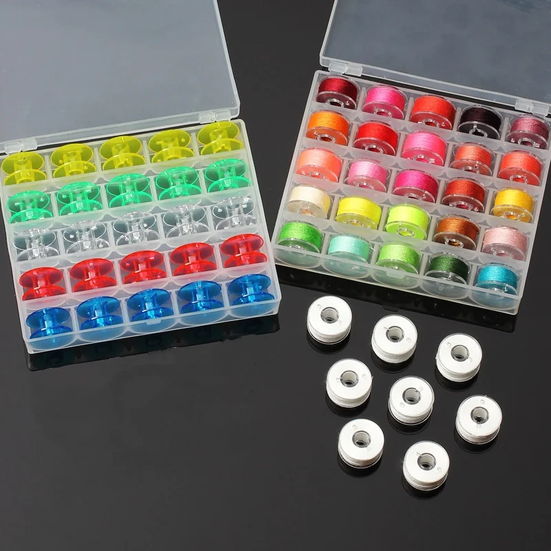 

Clear Plastic Sewing Bobbin Storage Container With Removable Dividers For Thread Organization And Craft Room