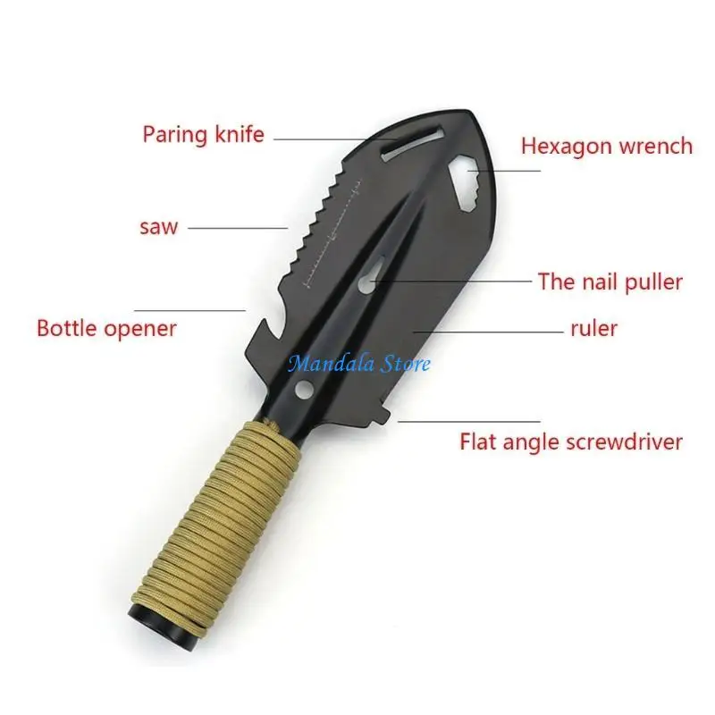 U2JC Portable Camping Hiking Loosening Shovel Multi-functional Stainless Steel Garden