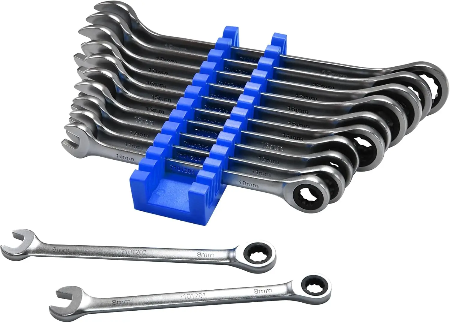 

12-Piece Super-Thin Ratcheting Wrench Set, 8-19mm, Ideal for Tight Spaces