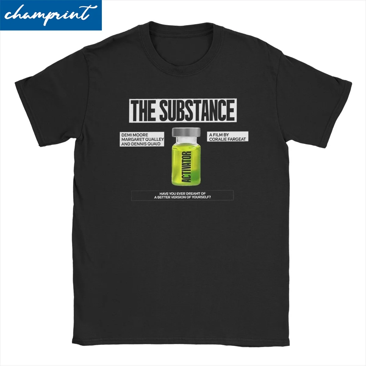 Men Women's The Substance Movie T Shirts 100% Cotton Tops Funny Short Sleeve O Neck Tees Adult T-Shirt