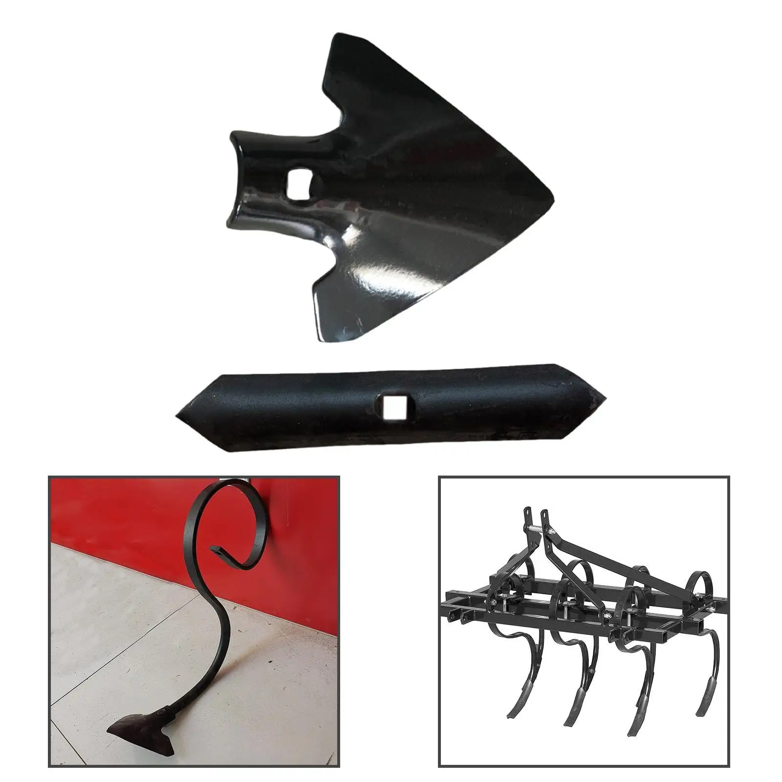 Farming Equipment Steel Tiller Plow Head Sharp Cultivator Spade Replacement Weeding Tool for Field Work