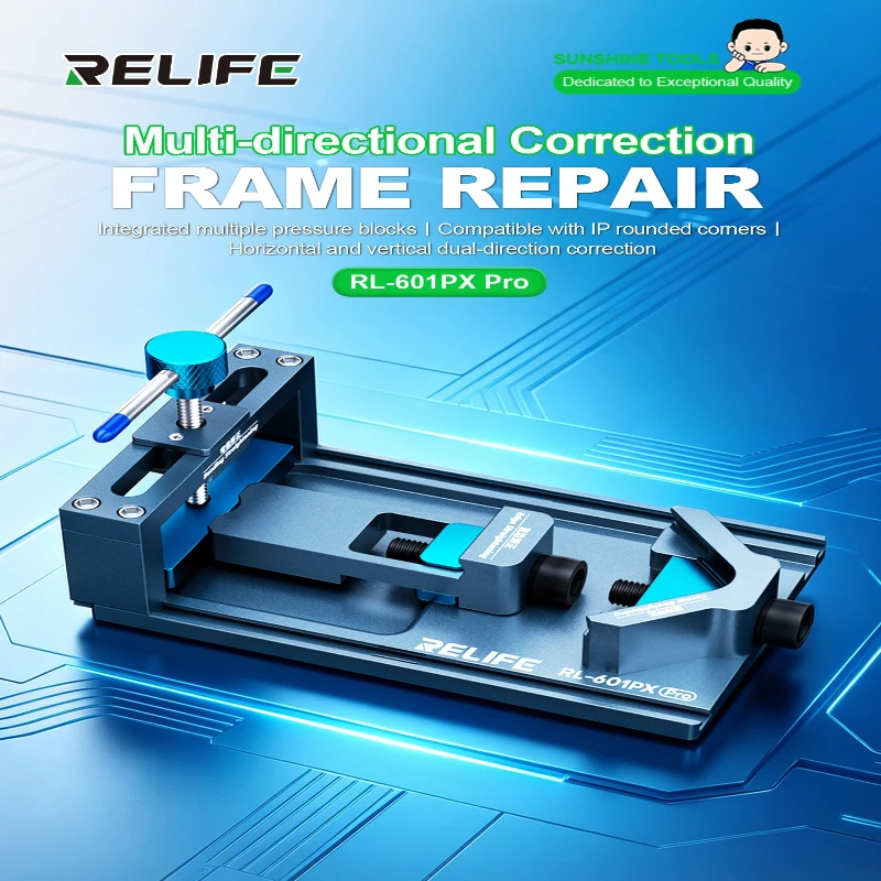 RELIFE RL-601PX Pro Wielokierunkowy Prostownik Ramki Telefonu Korekcja Dwukierunkowa Narzędzia do Naprawy Zginanej Ramki Środkowej iPhone'a — zdjęcie produktu 2