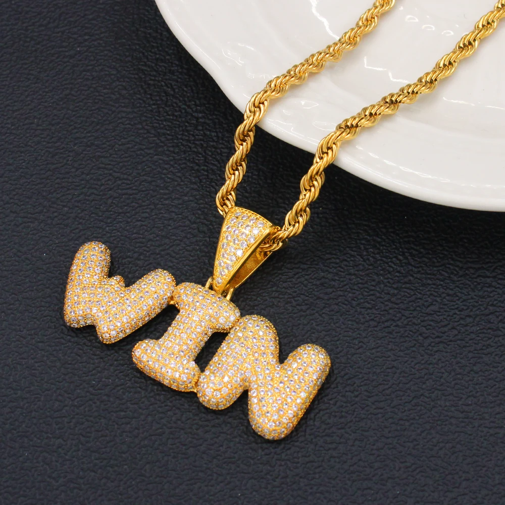 WIN-Letter Hollow Stainless Steel Long Sweater Chain 2023 New Fashion Women's Gold Color Pendant Necklace Waterproof