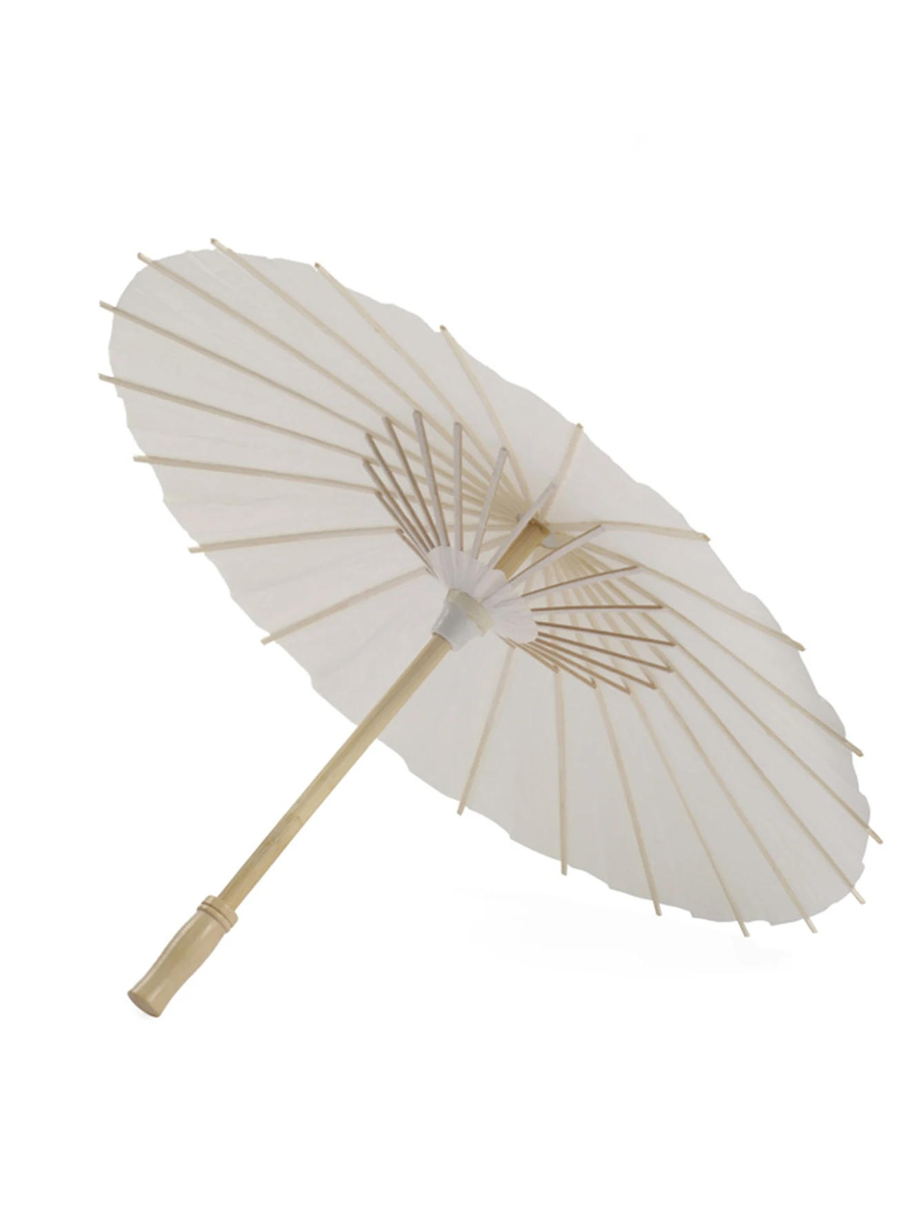 Paper umbrella sunscreen simple and elegant diy painting can dance decorative umbrella wooden handle Chinese style props