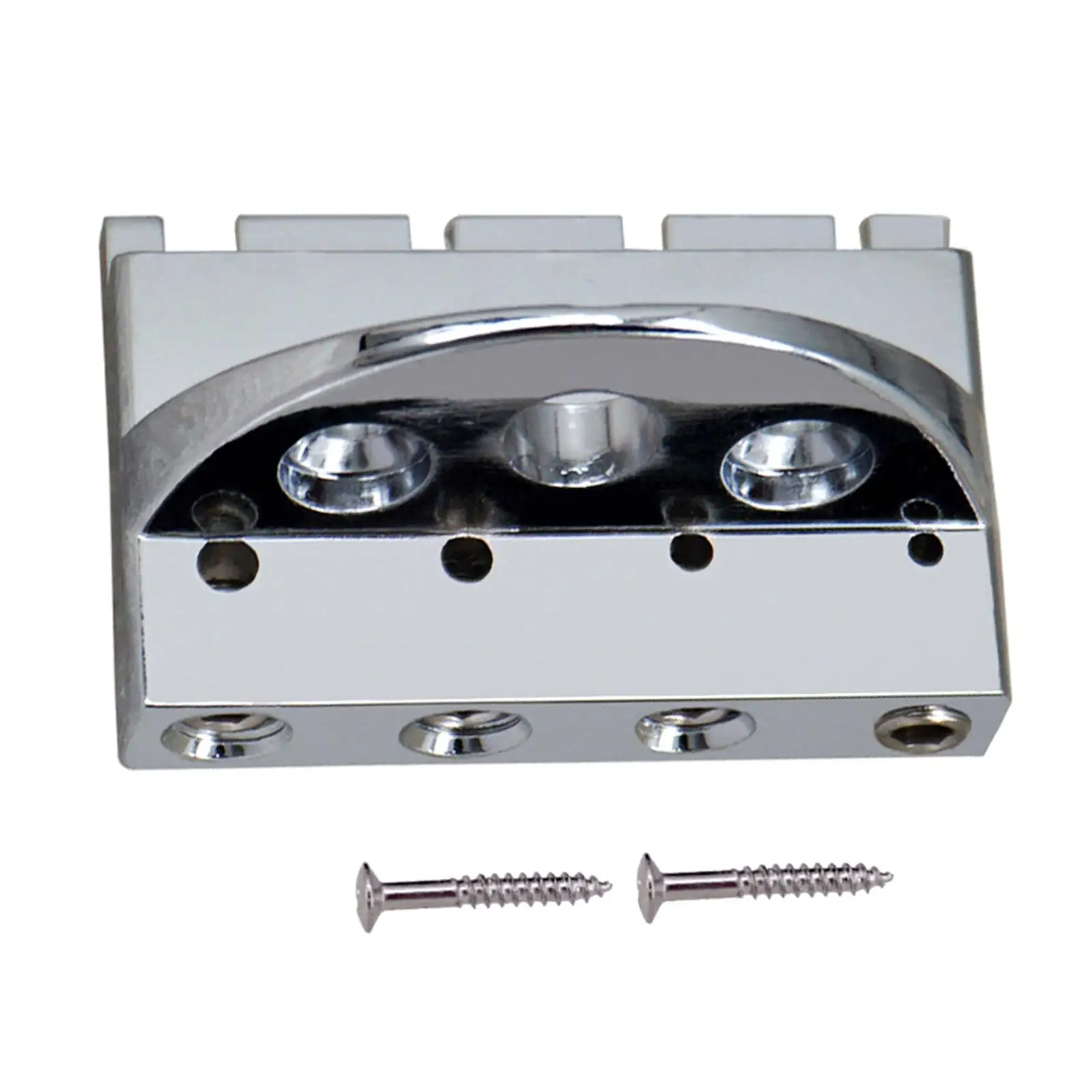Headless Guitar Nut Zinc Alloy Locking Nut with Screws Electric Bass Guitar Parts for Stable Tuning