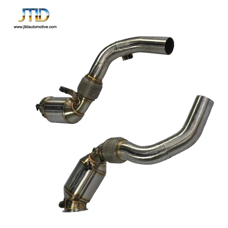 

JTLD High Flow Race Stainless Steel catless Exhaust Downpipe For BMW X5M X6M 550i 650i X5 X6