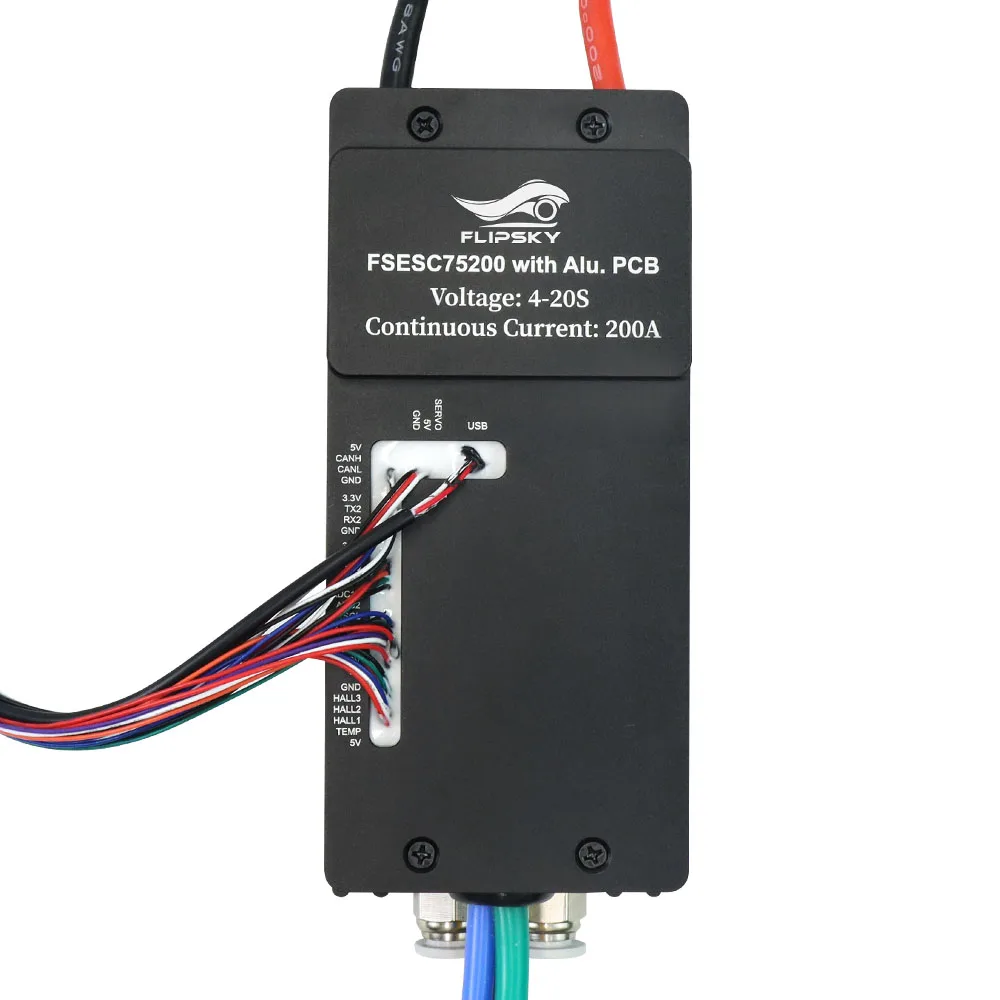 

Flipsky 75200 84V High Current FSESC with Water Cooling Enclosure Based on VESC For E-Foil Hydrofoil Surfboard Speed Controller