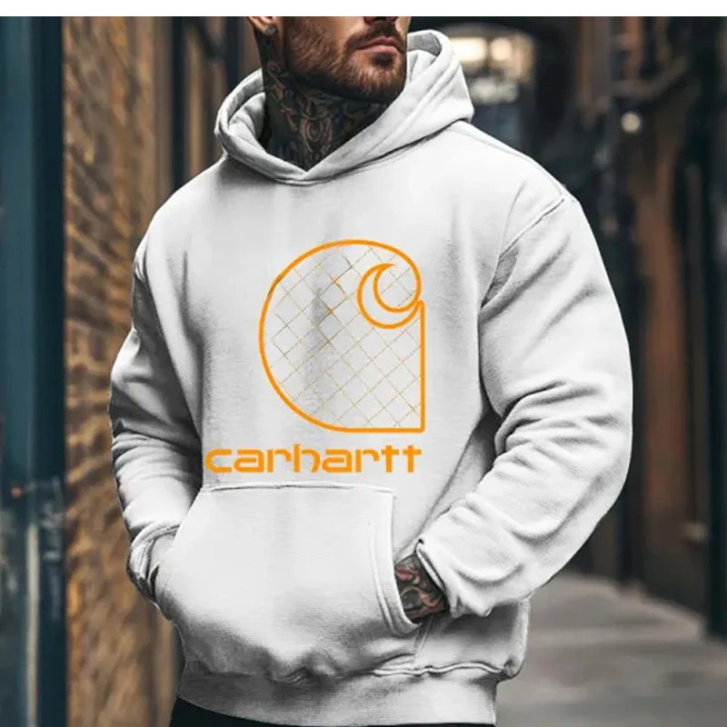 European And American Men'S And Women'S Autumn And Winter Long Sleeved Hooded Sweatshirt Carhantt Classic Y2k Retro Pullover﻿