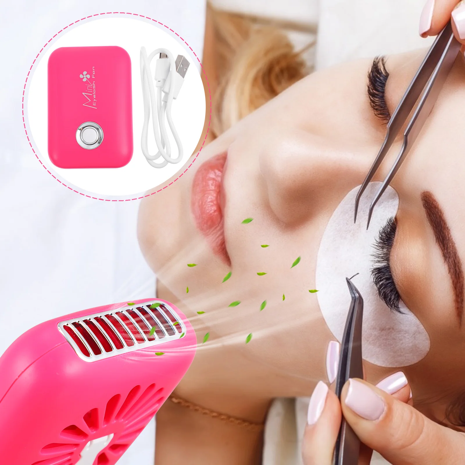 

Mini Blow Dryer ABS Lightweight Portable Eyelash Extension Travel Cool Air Humidify Supplies Makeup Tools