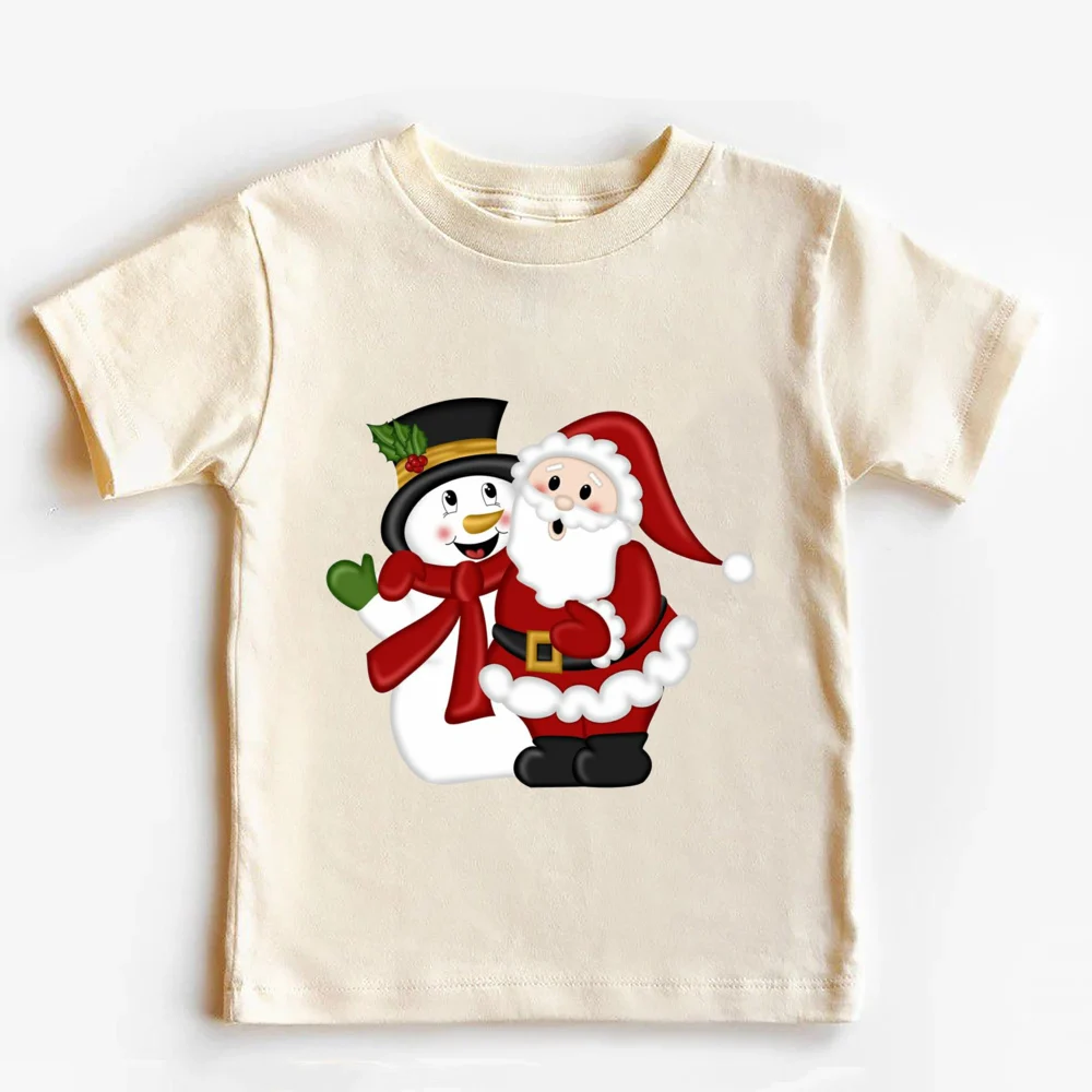 Christmas Santa Claus Christmas T Shirt Retro Christmas Shirt for Kids Merry Xmas Outfit  Toddler Infant Xmas Tops Clothes