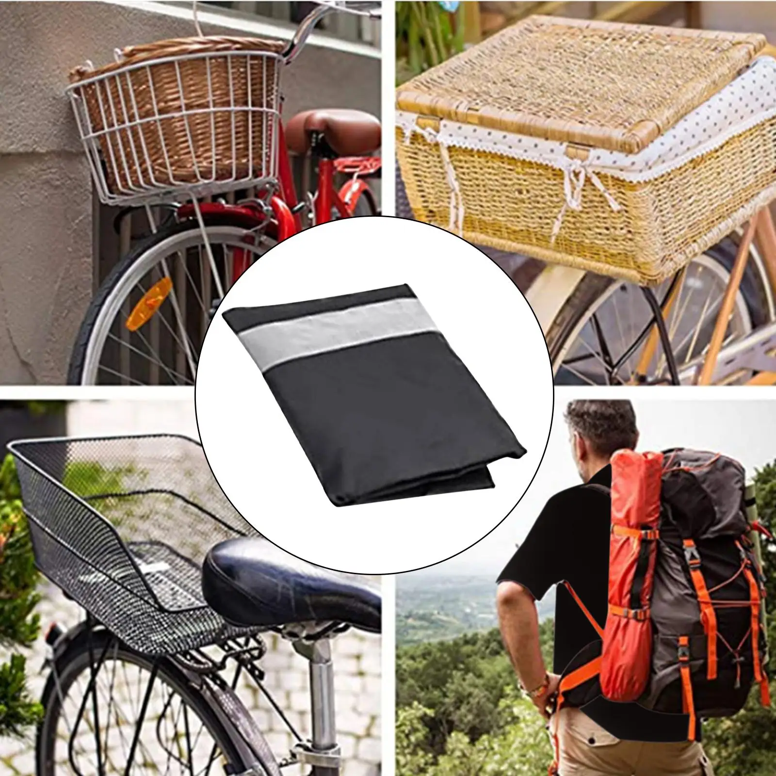 Bike Basket Lining Rain Protection Cover 42 x 33 x 25cm Bike Accessories