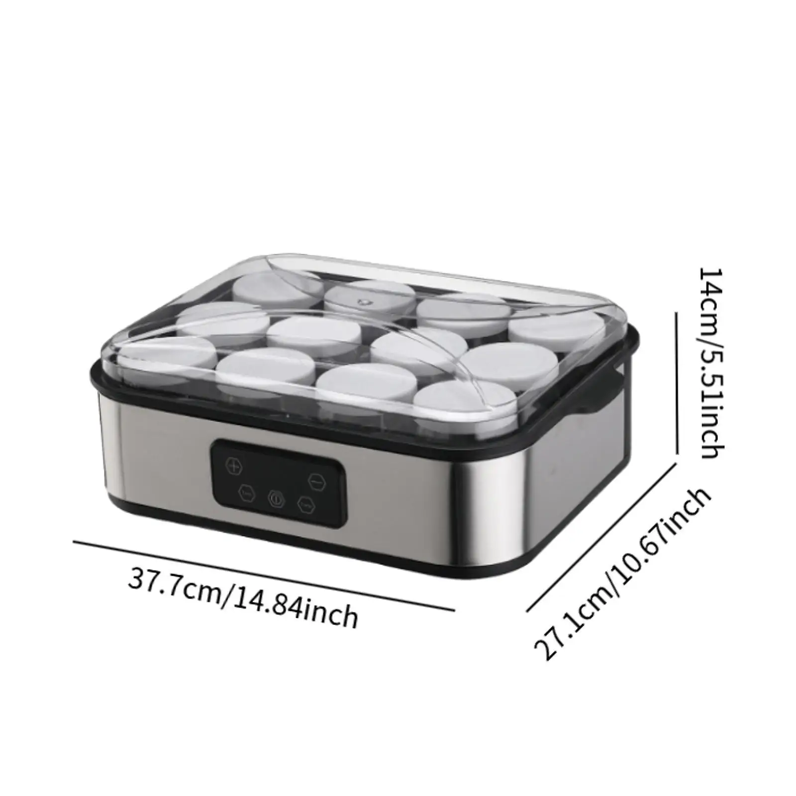 Jogurtownica Regulowana kontrola temperatury z 12 szklanymi słoikami na jogurty mleczne Impreza Easy Dairy Use Urządzenie kuchenne