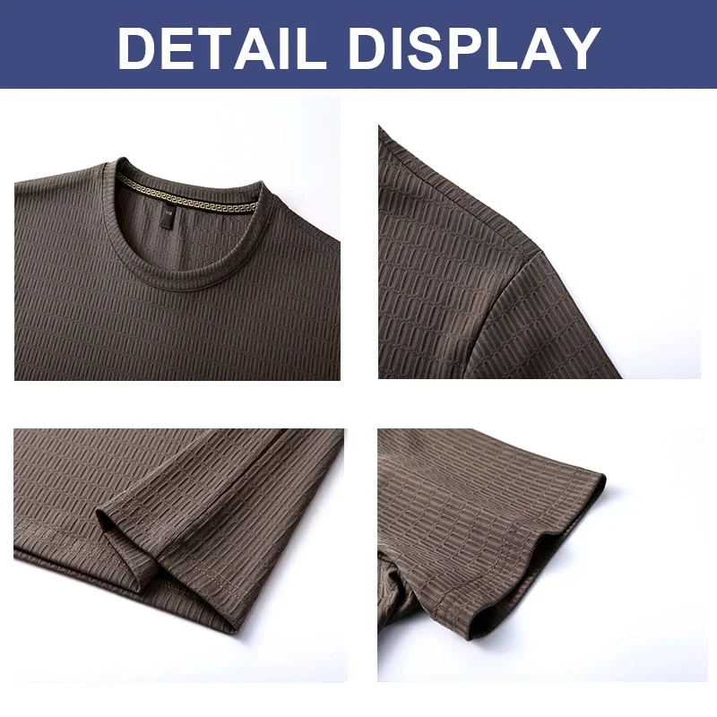 Summer Men's New Round Neck T-shirt Loose, Casual, Fashionable, Versatile, Breathable and Comfortable