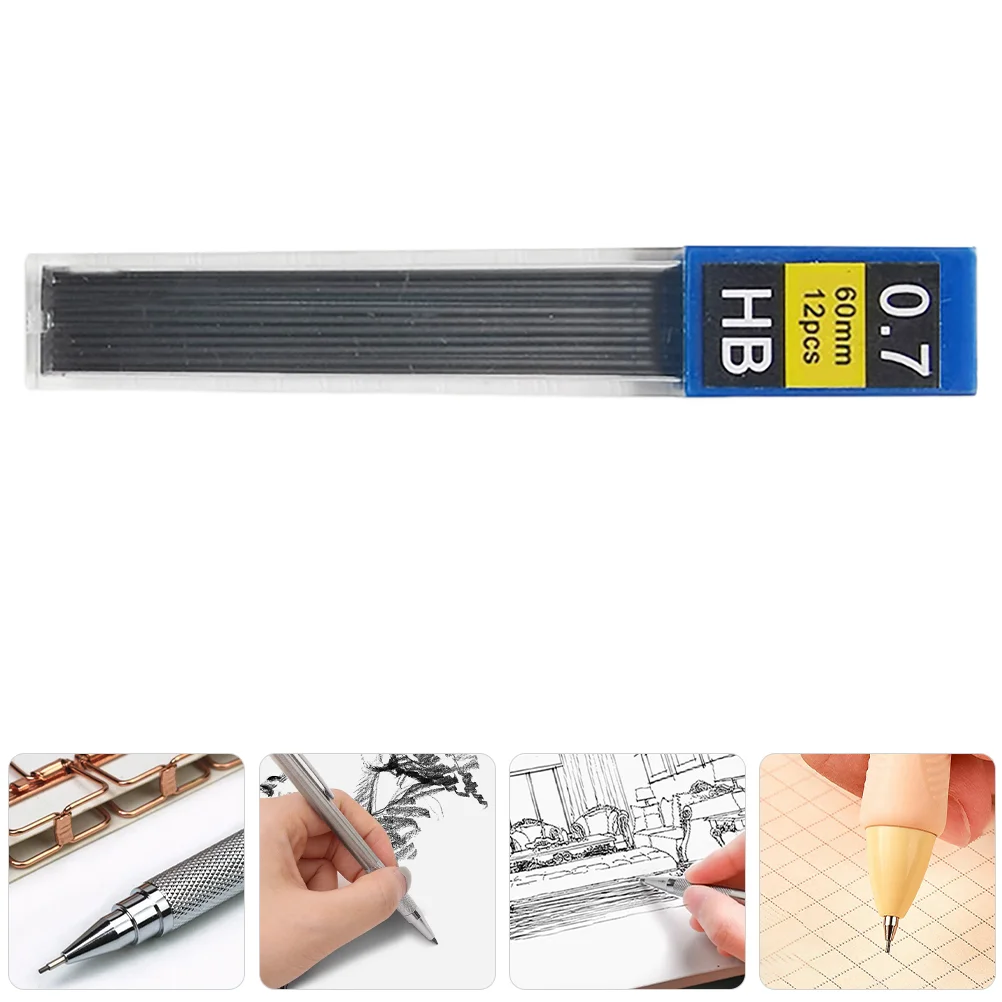 

240pcs Pencil Refills 07mm Mechanical for Writing Sketching Drawing School Office Resin Smooth Portable Compatibility
