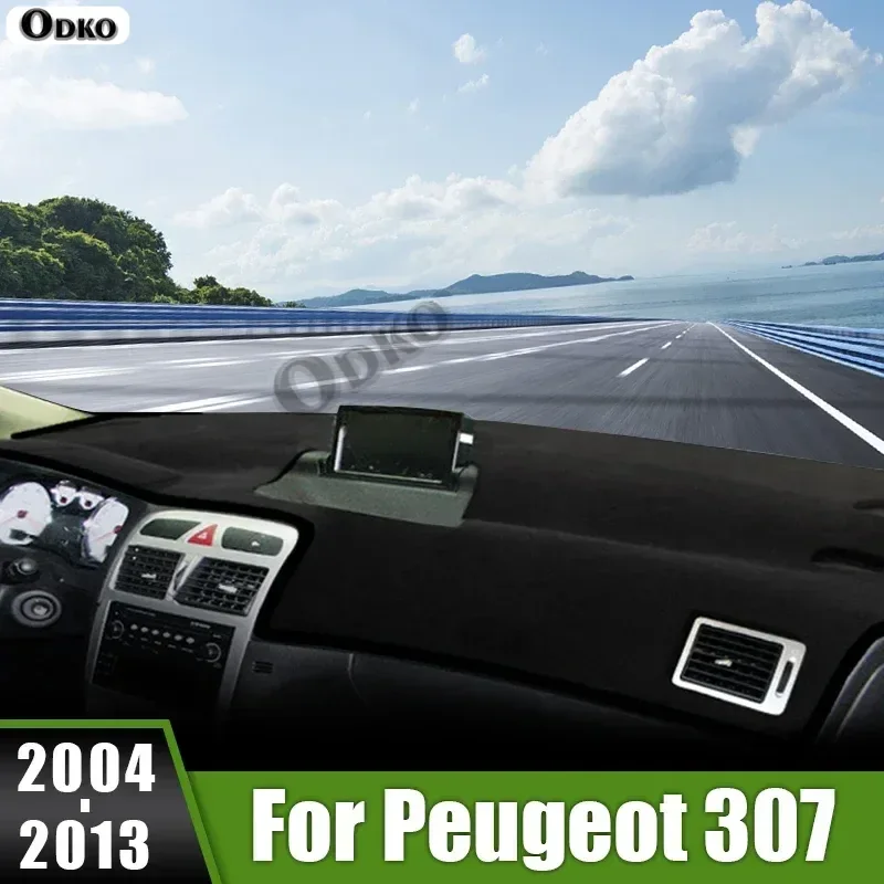 For Peugeot 307 SW CC 2004 2005 2006 2007 2008 2009 2010 2011 2012 2013 Car Dashboard Sun-shading Cover Mats Avoid Light Pads