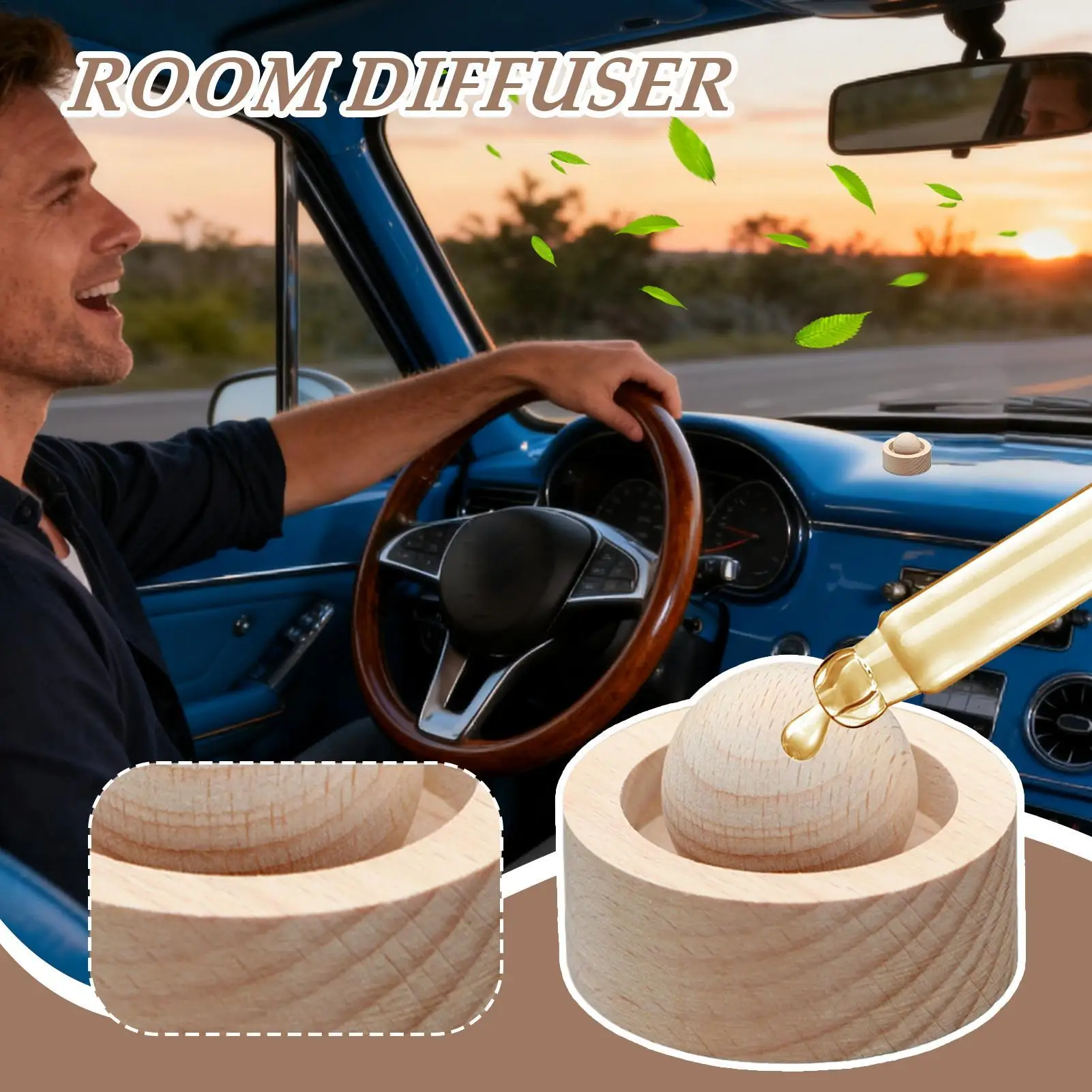 Diffuser Wood Air Purification Tabletop Decor Bedroom Scent Diffuser for Office Travelers College Students Dormitory Nursery