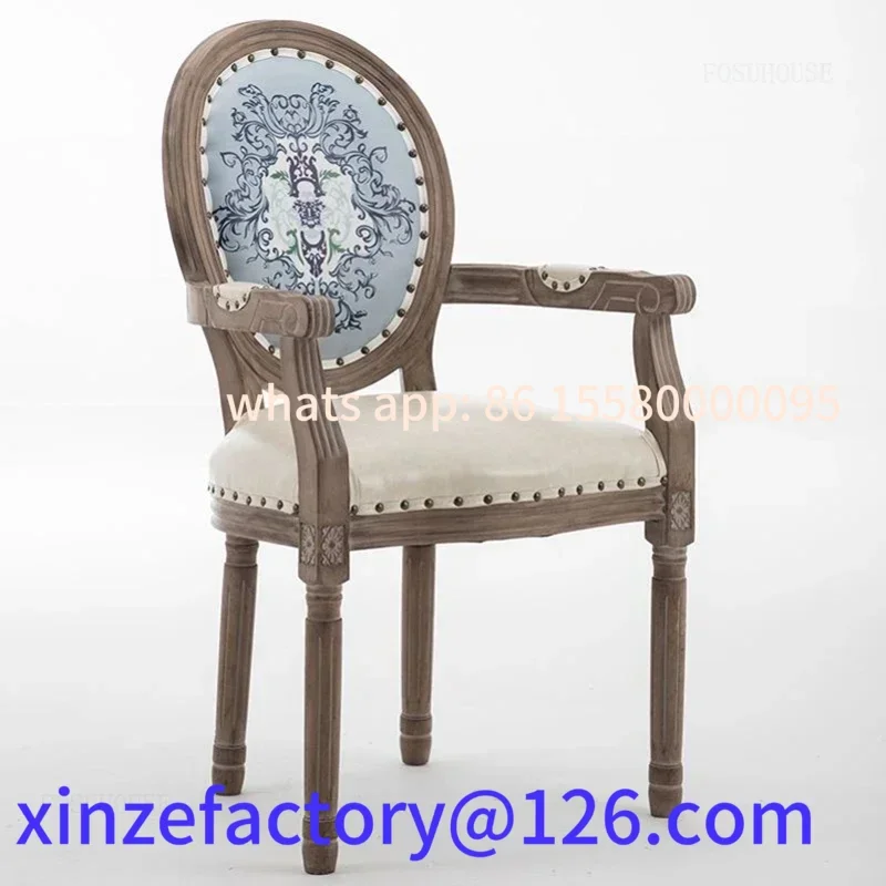 Sedia da pranzo retrò americana personalizzabile per ristorante, sedia da pranzo per bar, design unico e squisito solido