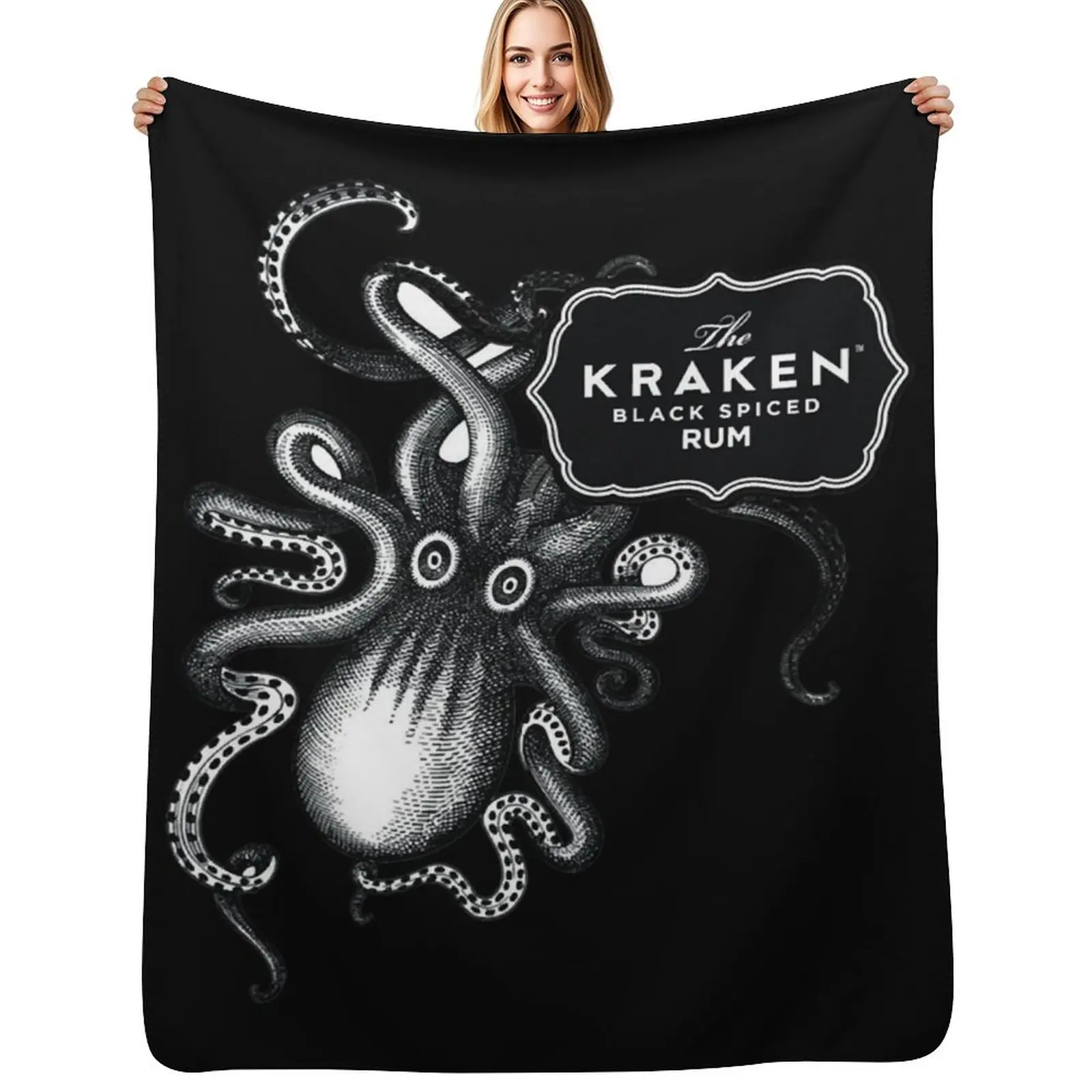 

Kraken Rum Throw Blanket For Baby Summer Beddings cosplay anime Soft Plaid Blankets